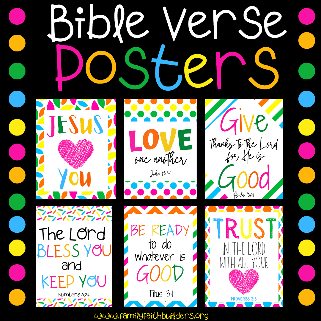 bible verse posters family faith builders