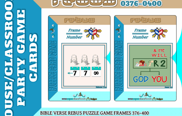 BIBLE VERSE Rebus Puzzle Party Game Cards 376 400 Made By Teachers