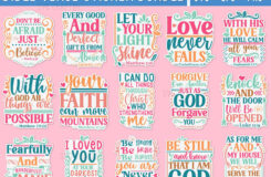 Bible Verse Sticker Bundle Bible Verse Sticker Bible Quotes Sticker Bible Printable Sticker Religious Sticker Bible Typography Sticker Etsy
