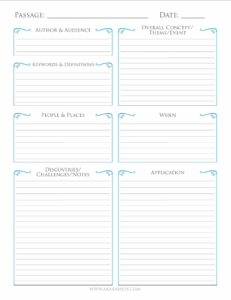 Bible Verse Template Project Management Templates