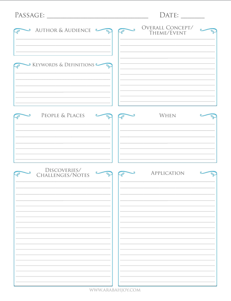 Bible Verse Template Project Management Templates