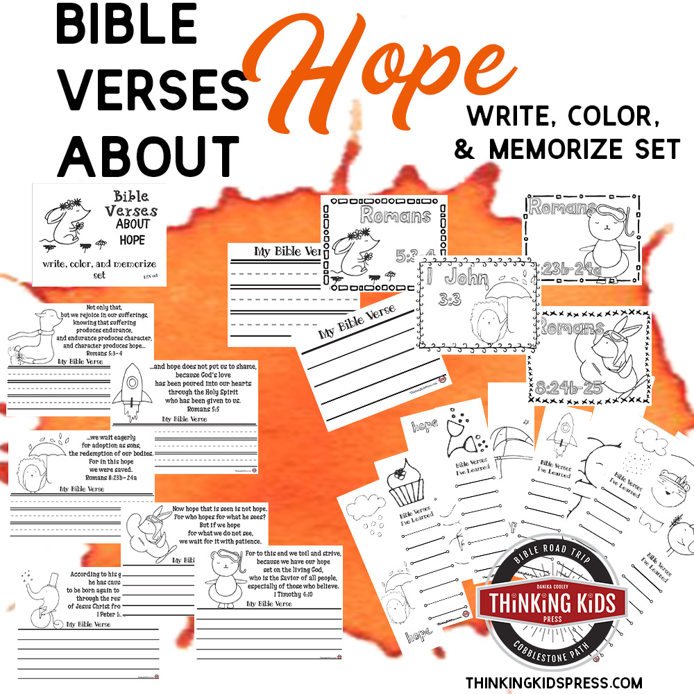 Bible Verses About Hope Write Color And Memorize Set Thinking Kids
