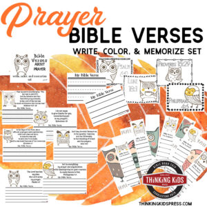 Bible Verses About Prayer Write Color And Memorize Set Thinking Kids