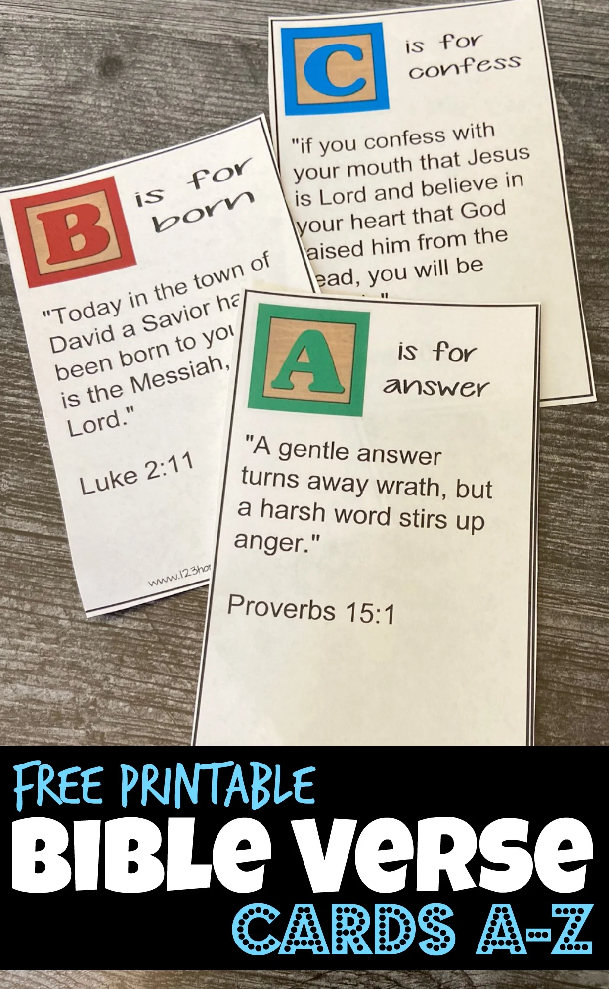 Bible Verses For Families To Memorize FREE Printable Verse Cards A Z 