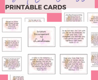 Bible Verses For Loneliness FREE Scripture Cards Leap Of Faith Crafting