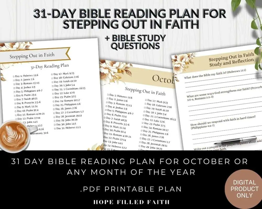 Bible Verses For October 31 Day Reading Plan On Faith