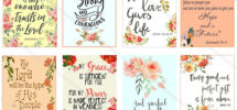 Bible Verses Tags Collage Sheet Printable Scripture Greeting Cards Bible Verses Downloads Print At Home Etsy
