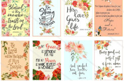 Bible Verses Tags Collage Sheet Printable Scripture Greeting Cards Bible Verses Downloads Print At Home Etsy