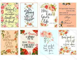 Bible Verses Tags Collage Sheet Printable Scripture Greeting Cards Bible Verses Downloads Print At Home Etsy