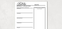 Bible Weekly Reading Plan Template Printable Journal Pages Christian Notes Planner US Letter Size A4 And A5 Etsy