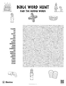 bible word hunt beeloo printable crafts and activities for kids