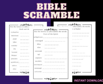 Bible Word Scramble Bible Games For Adults Bible Printables Bible Memory Christian Worksheet For Adults Bible Game Printable Etsy