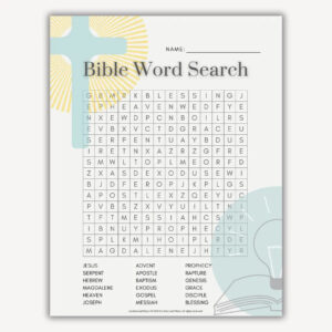 Bible Word Search Adults Etsy