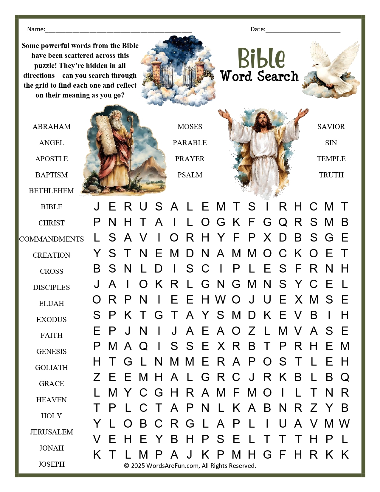 Bible Word Search For Teens