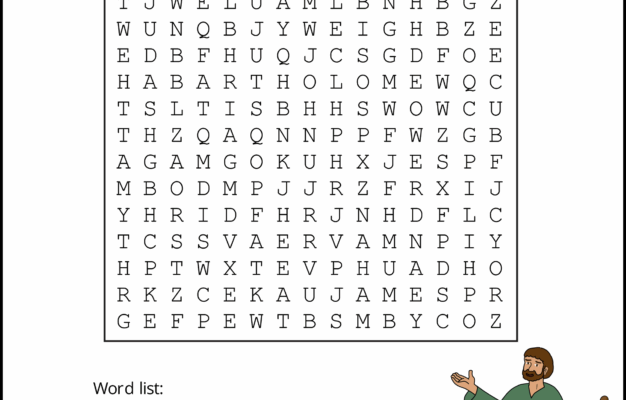 Bible Word Search Free Printable Christian Puzzles DIY Worksheets Library
