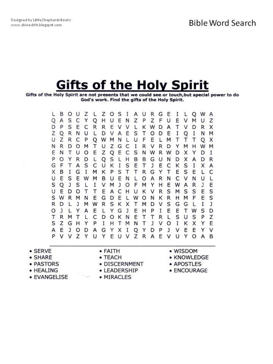 Bible Word Search Printables HubPages