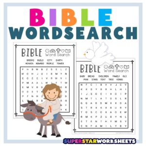 bible word search superstar worksheets