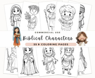 Biblical Characters Coloring Pages Bible Stories Biblical People Pages Religious Art Jesus Miracles Biblical Stories Sunday School Etsy