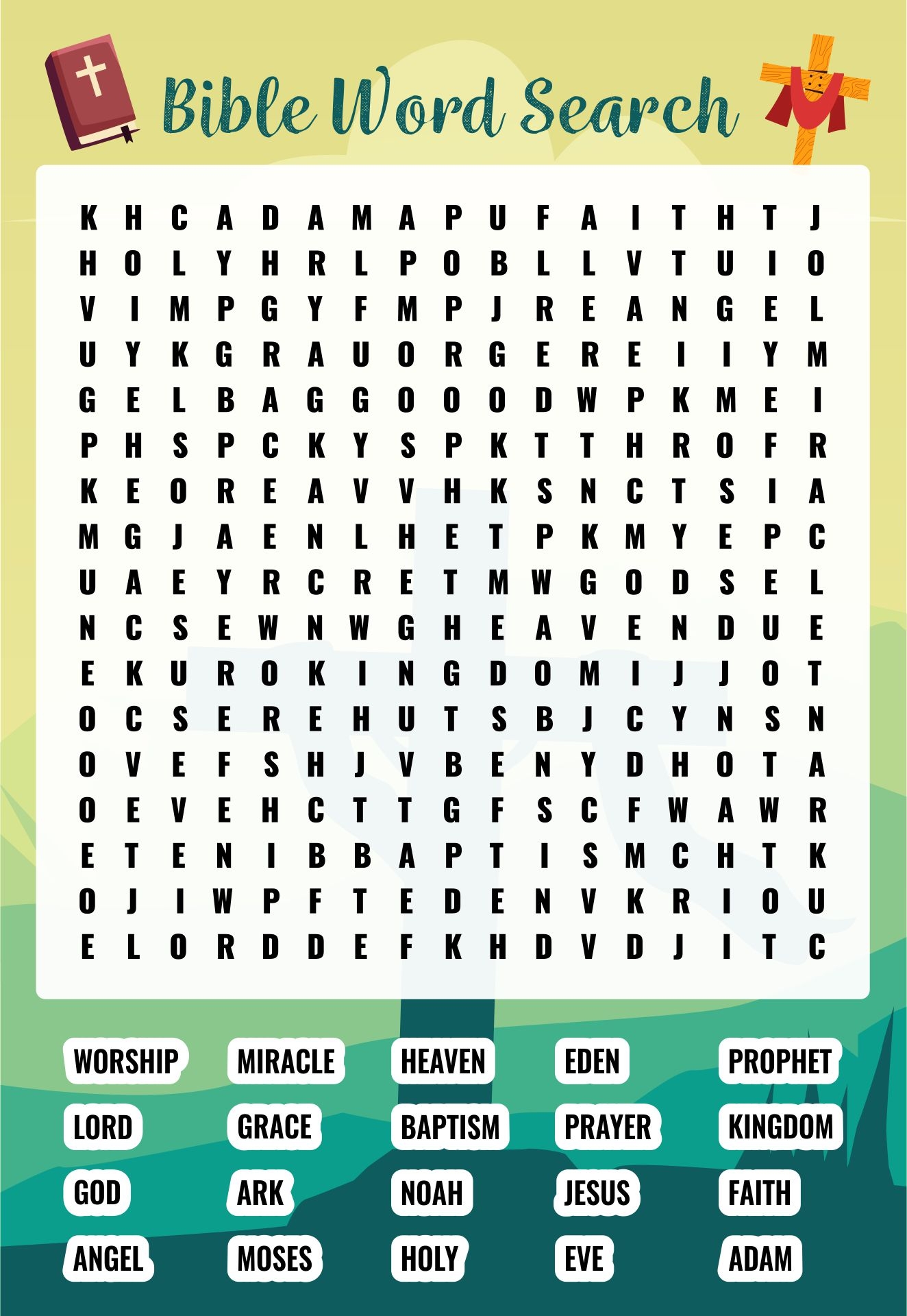 Biblical Word Search 14 Free PDF Printables Printablee