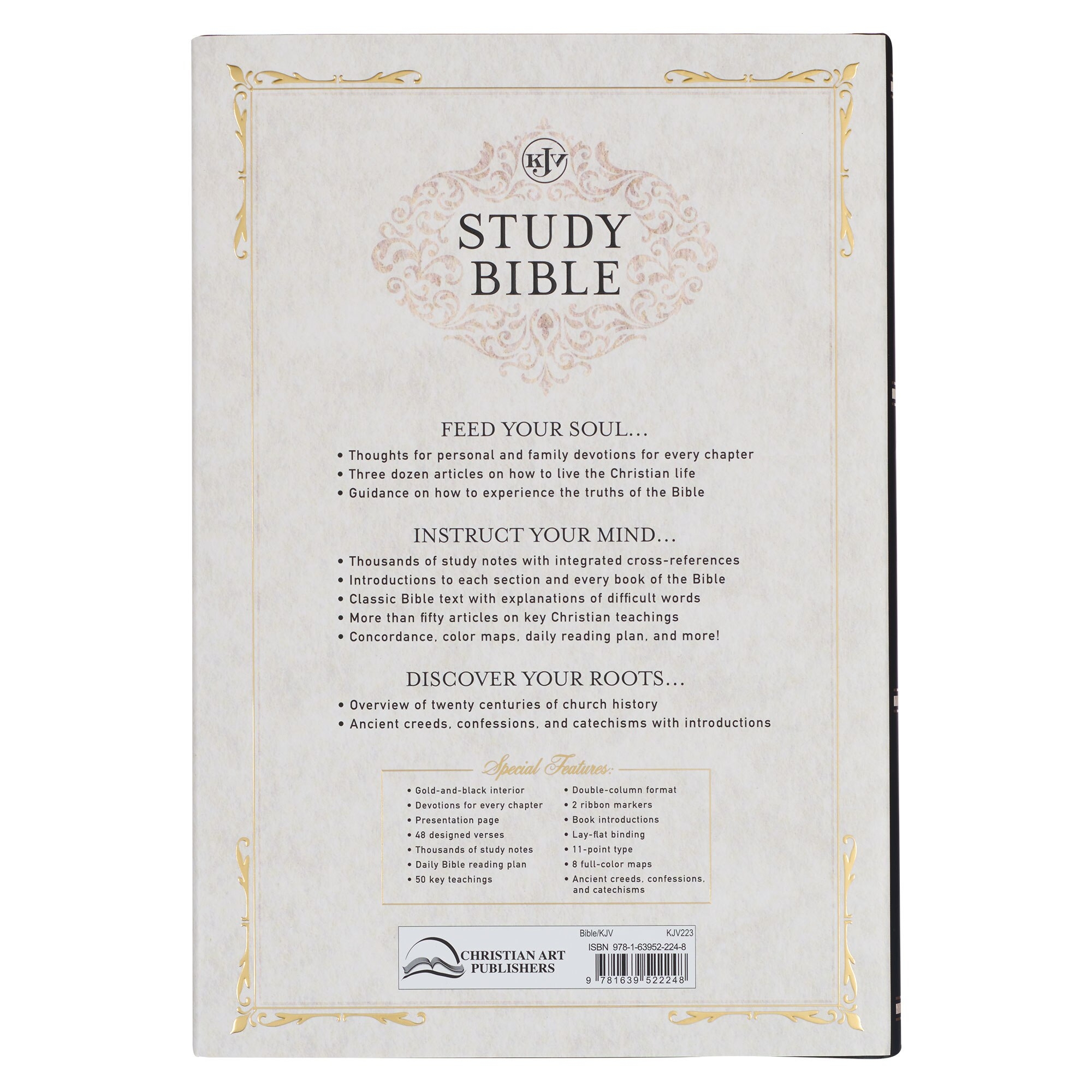 Black Hardcover Large Print King James Version Study Bible KJV Bibles