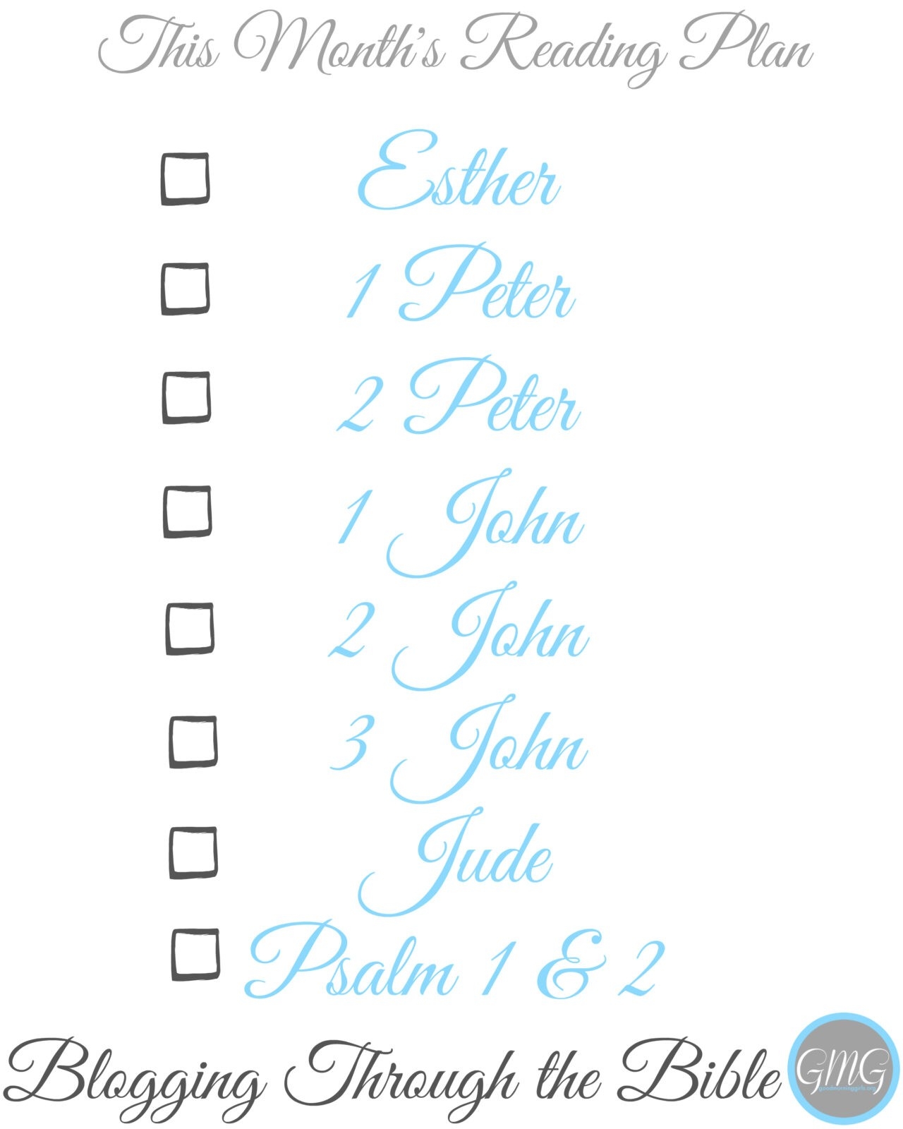 Blogging Through The Bible Reading Plans EWorkbooks Women Living Well