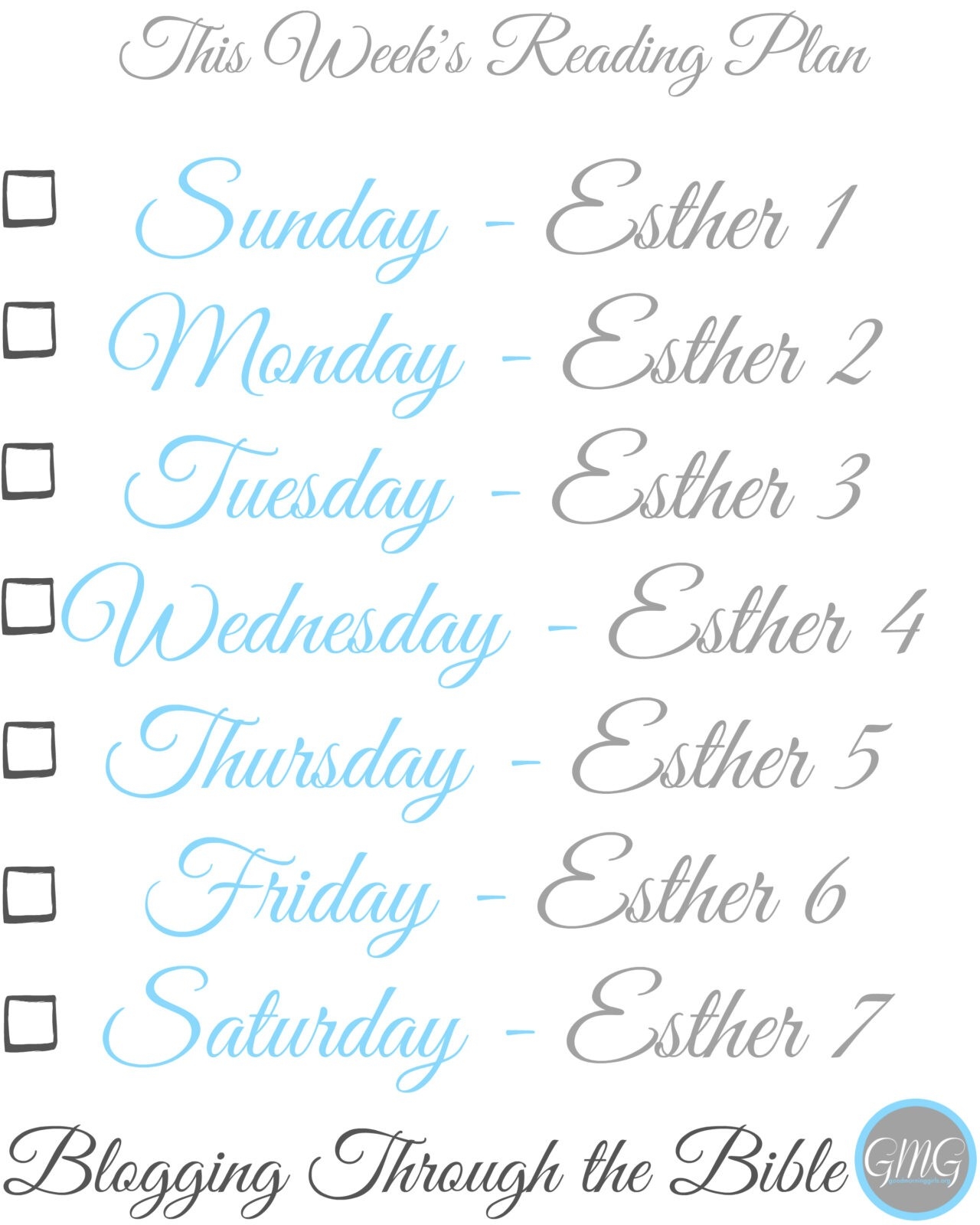 Blogging Through The Bible Reading Plans EWorkbooks Women Living Well
