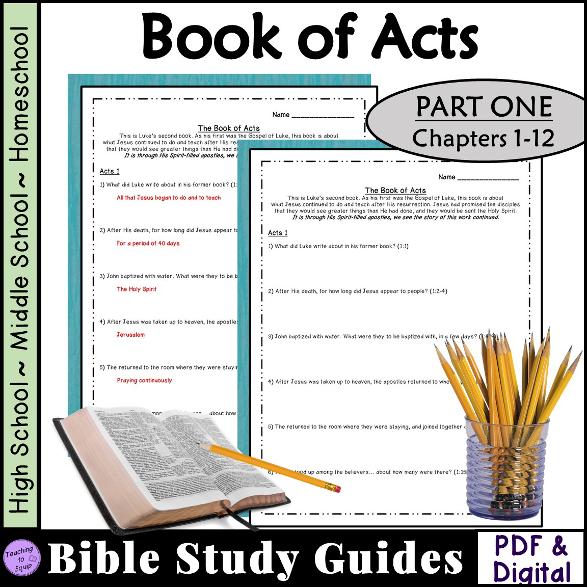 Acts Bible Study Printable