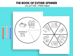 Book Of Esther Spinner Esther Bible Story Sunday School Craft