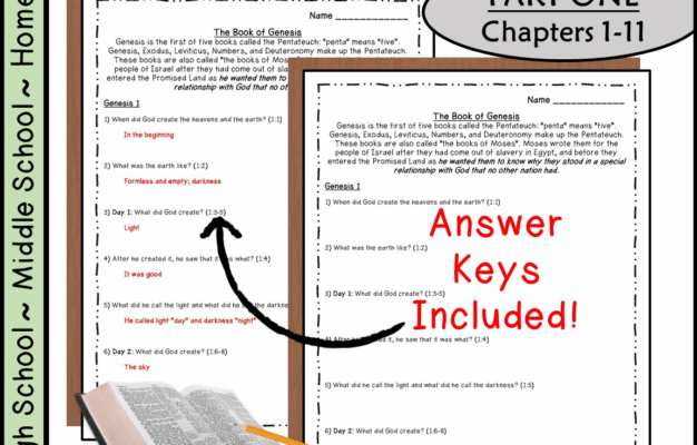Book Of Genesis Bible Study Questions CH 1 11 Made By Teachers