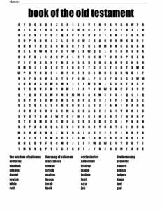 Book Of The Old Testament Word Search WordMint