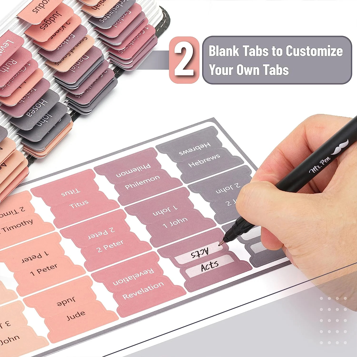 Book Tabs Mr Pen Bible Tabs 75 Tabs Transparent White Laminated Bible Tabs For Women And Men Bible Tabs For Study Bible Index Tabs Printable Free Download PDF