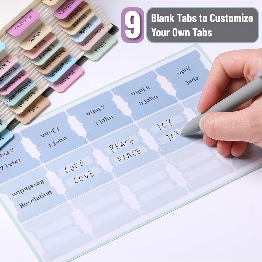 Book Tabs Mr Pen Bible Tabs 75 Tabs Transparent White Laminated Bible Tabs For Women And Men Bible Tabs For Study Bible Index Tabs Printable Free Download PDF