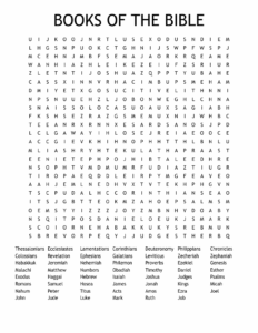 Books And Sections Of The Bible Word Search WordMint
