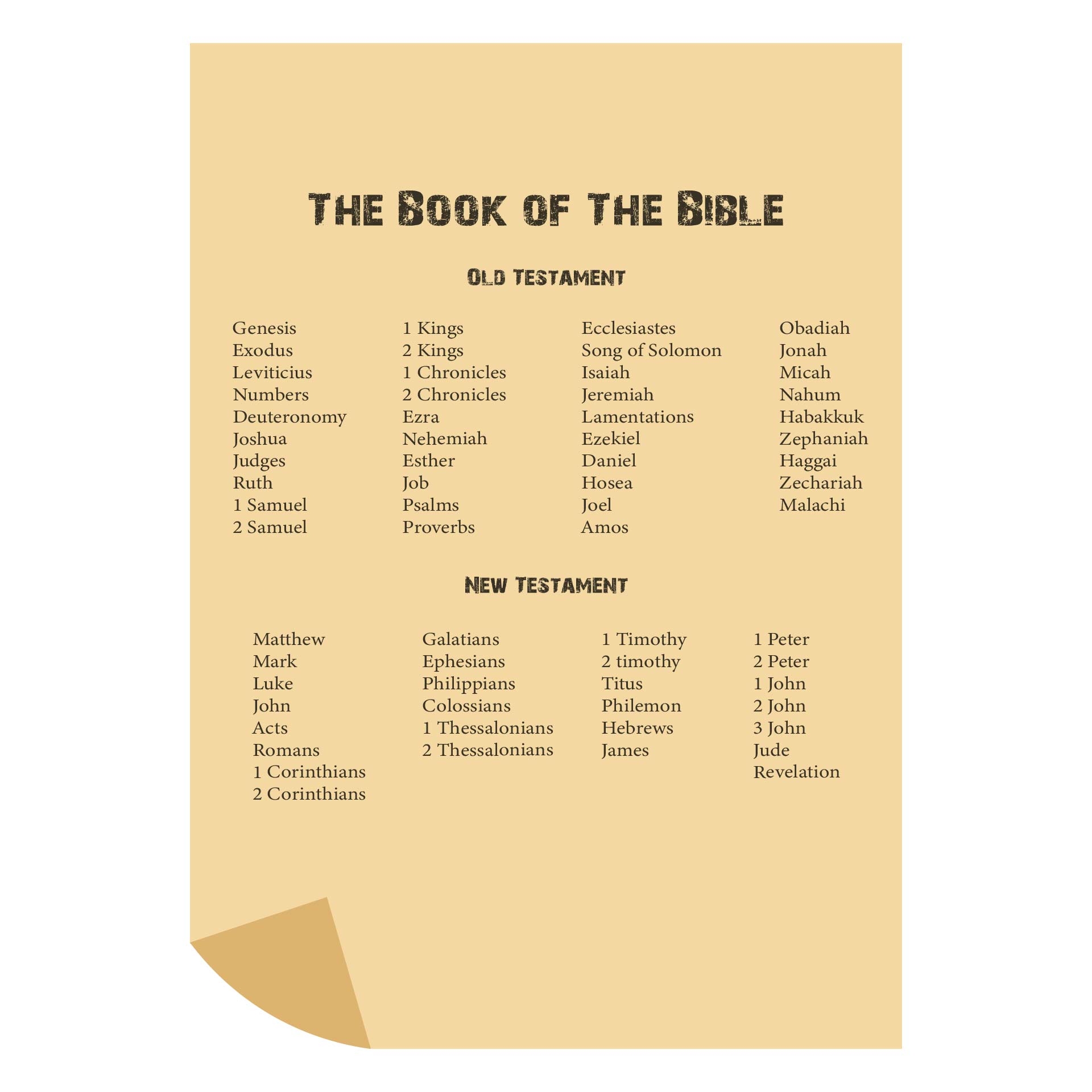 Books Of Bible Chart 12 Free PDF Printables Printablee