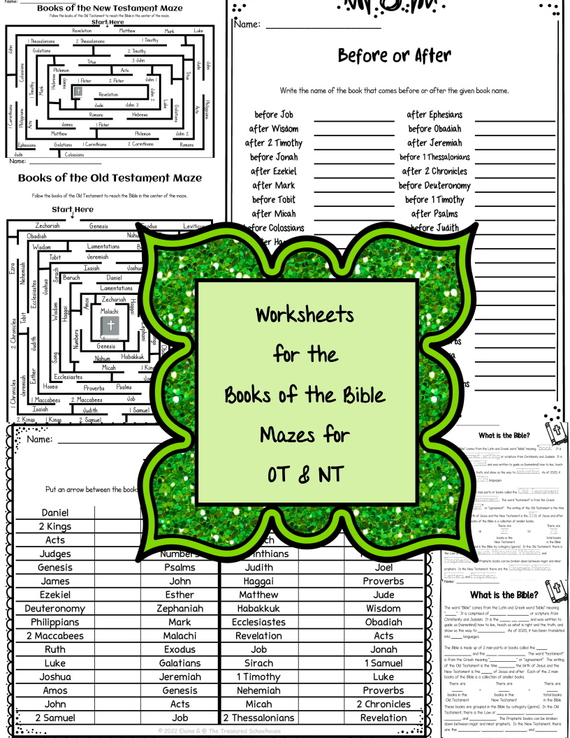 Books Of The Bible Activity Pack 3 Catholic Made By Teachers