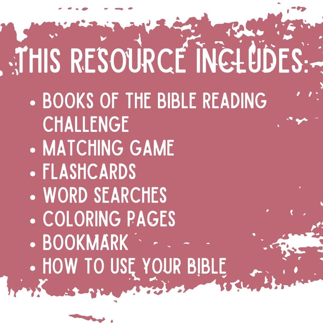 Books Of The Bible Activity Pack Family Faith Builders