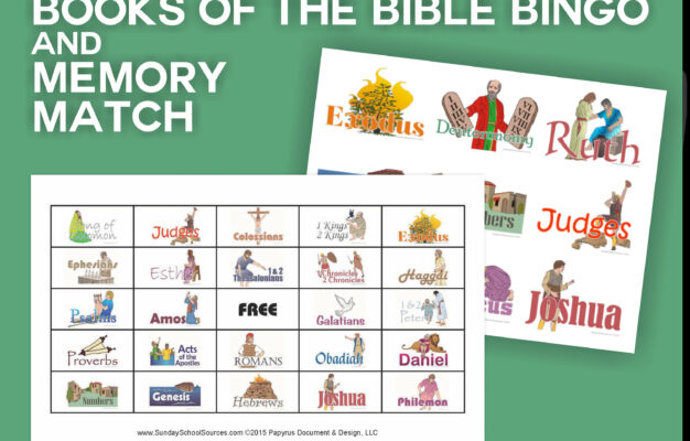 Books Of The Bible Bingo 48 Printable Cards U0026 Memory Match Game Etsy
