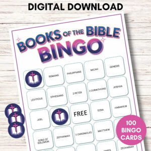 Books Of The Bible Bingo Cards Printable Christian Game Church Group Activity Fun For All Ages Etsy
