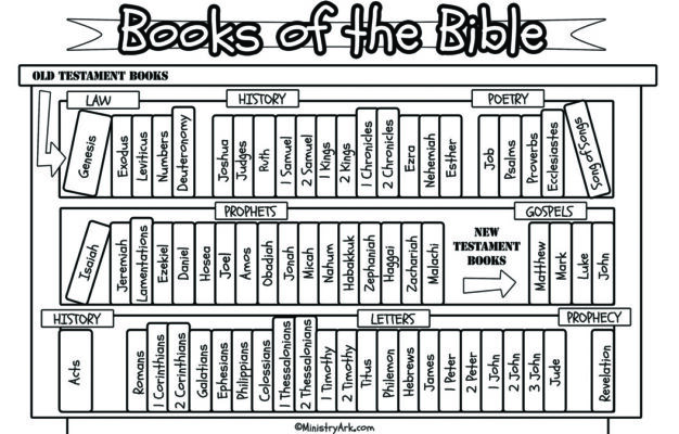 Books Of The Bible Bookcase Printable MinistryArk
