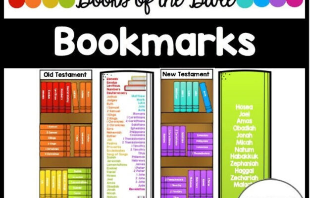 Books Of The Bible Bookmarks Old And New Testament 66 Books Bible Memorization Reading Log Sunday School Christian Resources Etsy