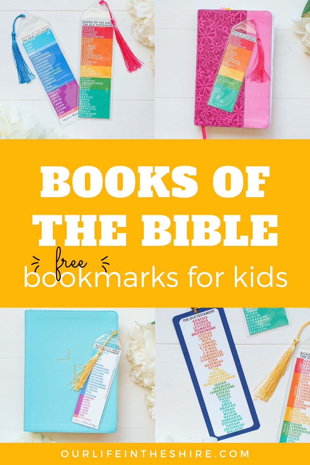 Books of the Bible Bookmarks Free Printable