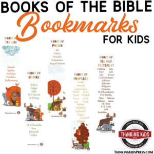 books of the bible bookmarks thinking kids