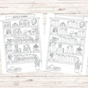 Books Of The Bible Bookshelf Tracker Wonder Filled Days