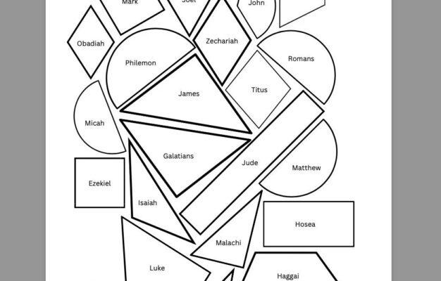 Books Of The Bible Coloring Activity Page Etsy