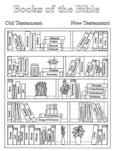 books of the bible coloring page printable