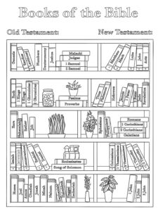 Books Of The Bible Coloring Page Printable Etsy