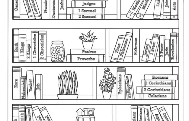 Books Of The Bible Coloring Page Printable Etsy
