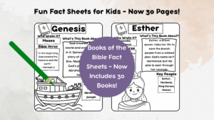 Books Of The Bible Fact Sheets For Kids 30 Printable Bible Worksheets For Learning Scripture Classful