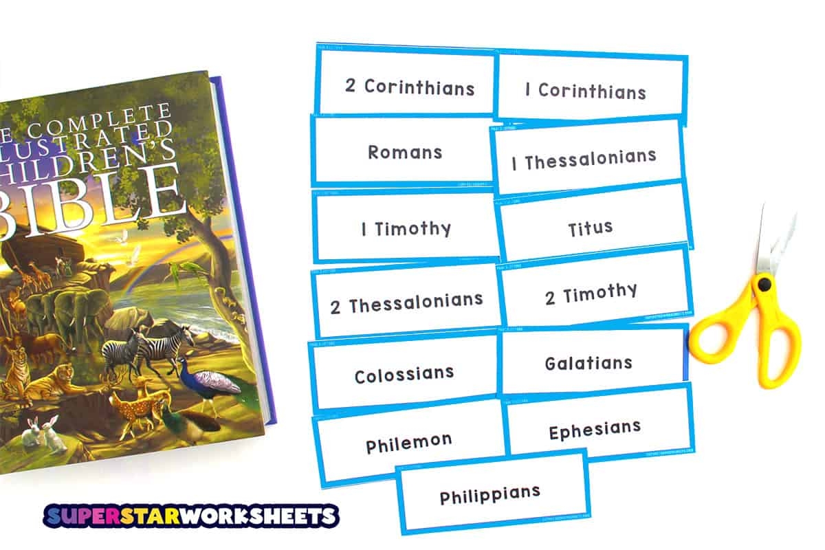 Books Of The Bible Flashcards Superstar Worksheets