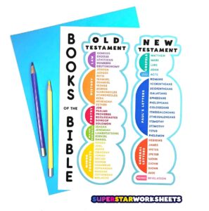 books of the bible list superstar worksheets